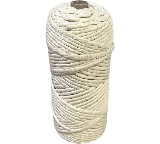 Изображение товара Шпагат хлопковый крученый truEnergy диаметр 5 мм, бобина 100 м 12612