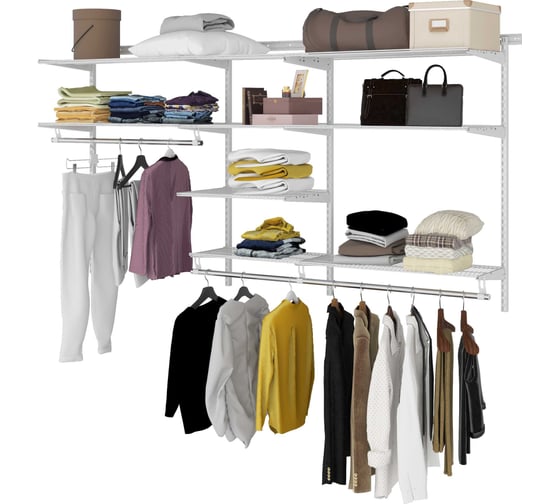 Изображение товара Гардеробная система ПРАКТИК Optima G240 белая S70199919501