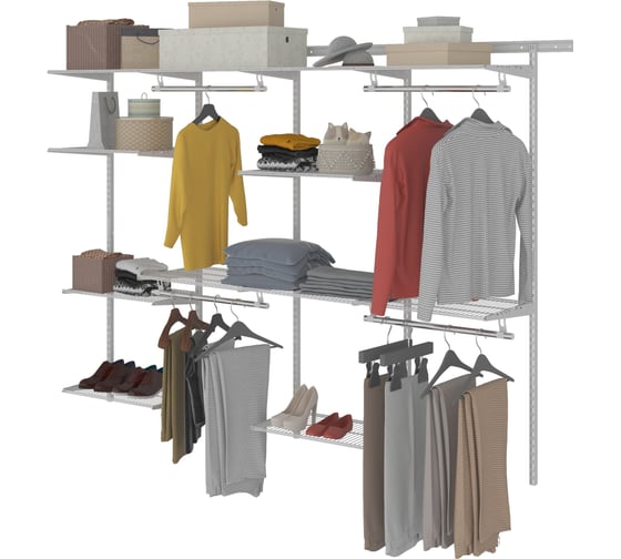 Изображение товара Гардеробная система ПРАКТИК Max G240 белая S70199919601