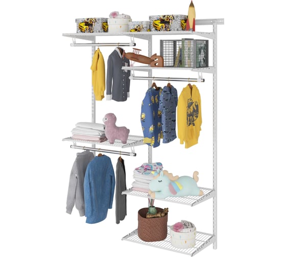 Изображение товара Гардеробная система ПРАКТИК Optima G120 белая S70199916501