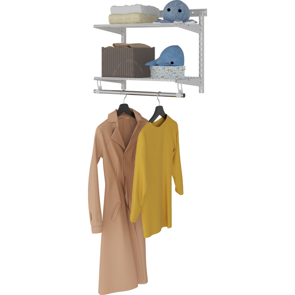 Изображение товара Гардеробная система ПРАКТИК Basic G60S белая для организации пространства