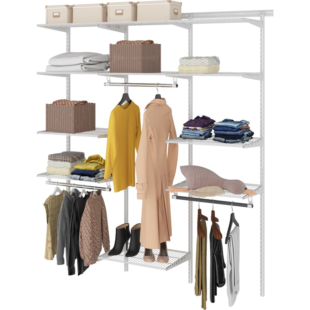 Изображение товара Гардеробная система ПРАКТИК Max G180 белая металлическая для хранения