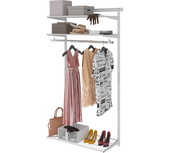 Изображение товара Гардеробная система ПРАКТИК Basic G90 белая S70199914501