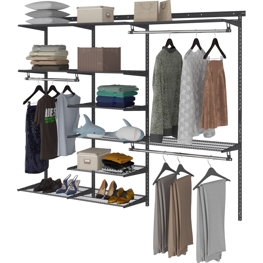 Изображение товара Гардеробная система Max G210 графит, металлическая, современная организация пространства