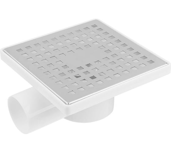 Изображение товара Сливной трап AV Engineering горизонтальный D 50, с сухим затвором, решетка нерж. 150x150 мм, AVE5015152