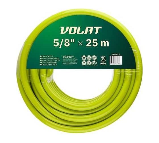 Изображение товара Шланг поливочный ВОЛАТ 5/8", 25 м 54058-25