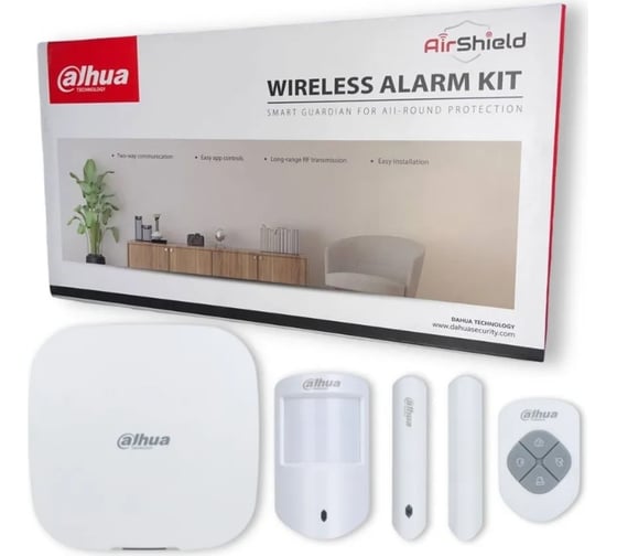 Изображение товара Комплект сигнализации DAHUA dhi-arc3000h-gw2, ик-датчик, магнитный контакт, брелок управления DHI-ART-ARC3000H-03-GW2(868)