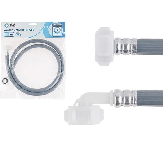 Изображение товара Шланг заливной для стиральной машины AV Engineering 1.5 м, ПВХ, AVE3303150