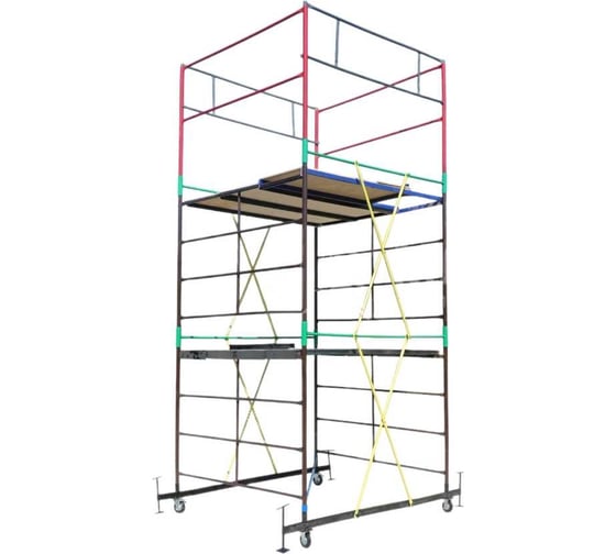 Изображение товара Вышка-тура + комплект комбинированных настилов ООО "ПК МДН-Пром" Гигант 10620 мм, 2.0х2.0 м 15054