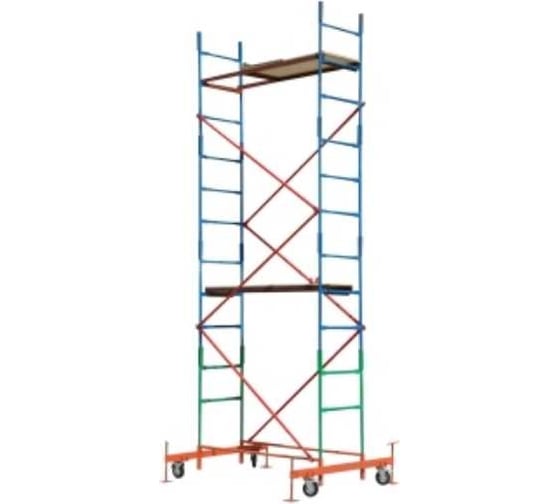 Изображение товара Вышка-Тура + настил комбинированный + комплект стабилизированной опоры ООО "ПК МДН-Пром" Тур-7 3880 мм, 1.5x0.5 м 15072