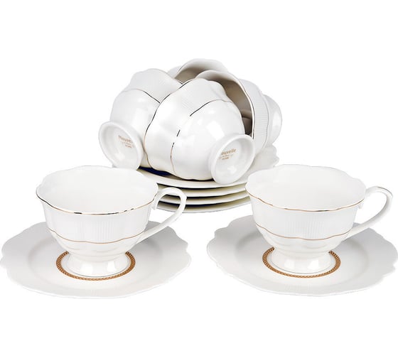 Изображение товара Чайный набор Nouvelle 12 предметов на 6 персон White chic, 190 мл 0970019