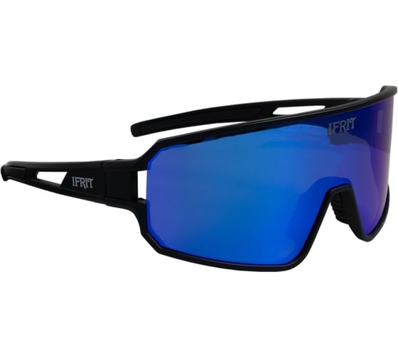 Изображение товара Спортивные солнцезащитные очки Ifrit "Extreme Guard" оправа TR90, линза зеркальная Half revo, черный ОСТ-642 4680232391884
