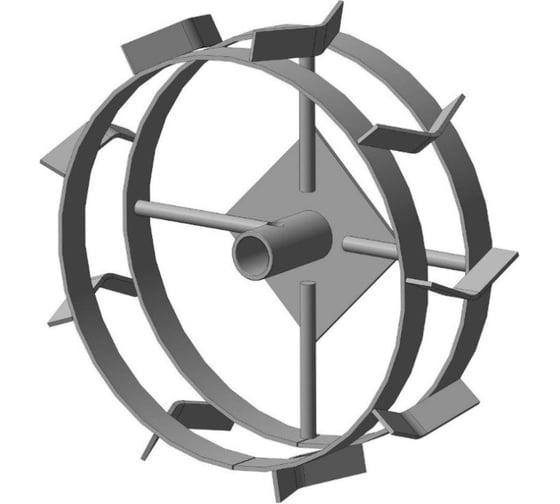 Изображение товара Грунтозацеп вал 25 мм, 310x95 мм, втулка 75 мм, 2 обода FORZA 01.01.21ГМК 25.310.95