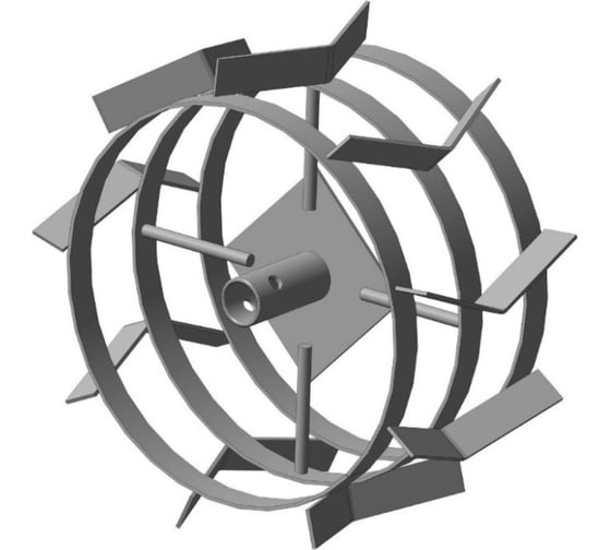 Изображение товара Грунтозацеп вал 30 мм, 380x180 мм, втулка 85 мм, 3 обода FORZA 01.01.13ЭГМБ 30.380.180