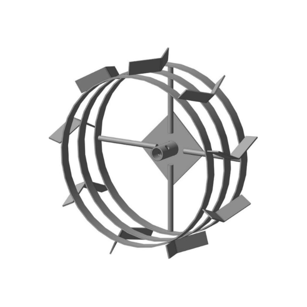 Изображение товара Грунтозацеп вал S24 мм 380x120 мм втулка 82 мм 2 обода FORZA 01.11.31