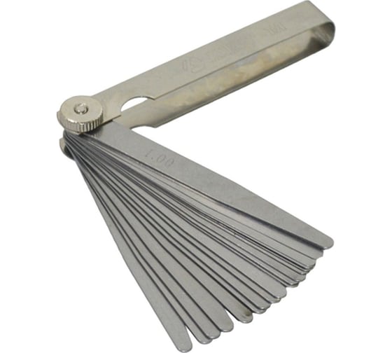 Изображение товара Набор щупов для измерения зазоров AIST 0.05-1.0 мм, 100 мм, 20 пластин 19211120-M 00-00026121