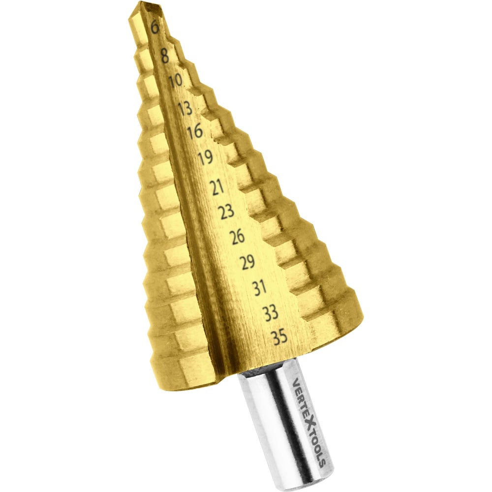 Изображение товара Сверло по металлу ступенчатое 6-35 мм vertextools