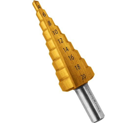 Изображение товара Сверло по металлу ступенчатое 4-20 мм vertextools 4-20