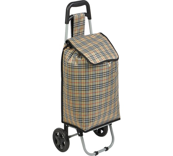 Изображение товара Тележка-сумка VETTA ZZ 402-7 грузоподъемность до 30 кг, брезент, ЭВА, 36х28х92 см, колесо d15 см 467-016