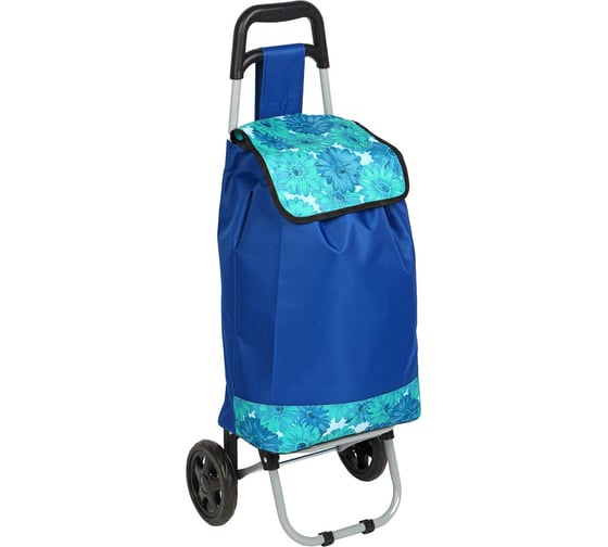 Изображение товара Тележка-сумка VETTA WQ-111 грузоподъемность до 30 кг, брезент, ЭВА, 35х28х92 см, колесо d15 см 467-012