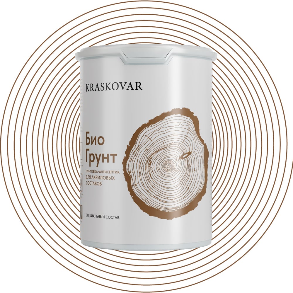 Изображение товара Грунт для дерева Kraskovar BioPrime 0,9л для защиты и подготовки древесины