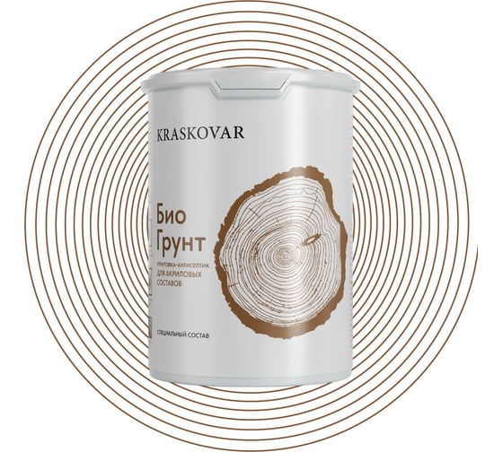 Изображение товара Грунтовка–антисептик Kraskovar «Био Грунт» 0,9л 1250