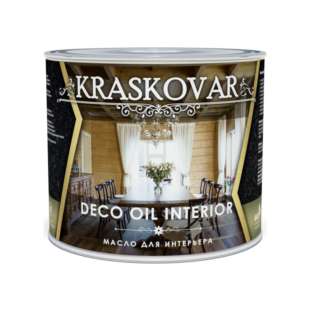 фото Масло для интерьера kraskovar deco oil interior бук 2,2л 1121