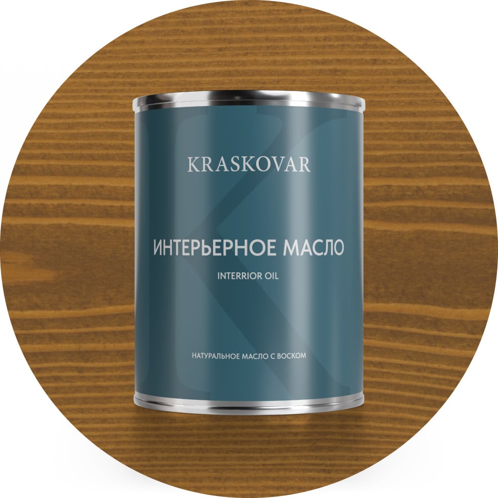 Изображение товара Масло для интерьера Kraskovar Deco Oil Interior дуб 0, 75л - защита и декоративная отделка древесины