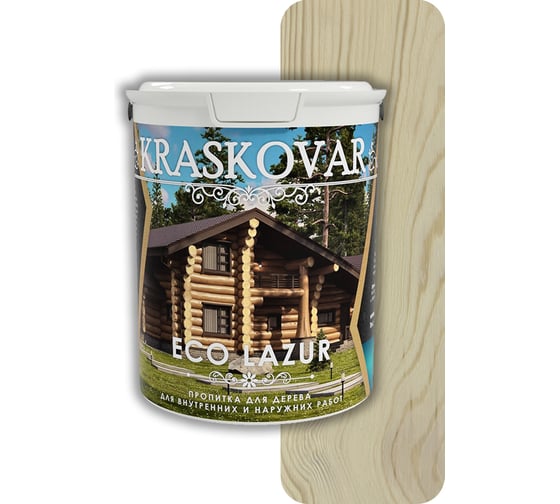 Изображение товара Пропитка для дерева Kraskovar Eco Lazur бесцветный 9л 1207