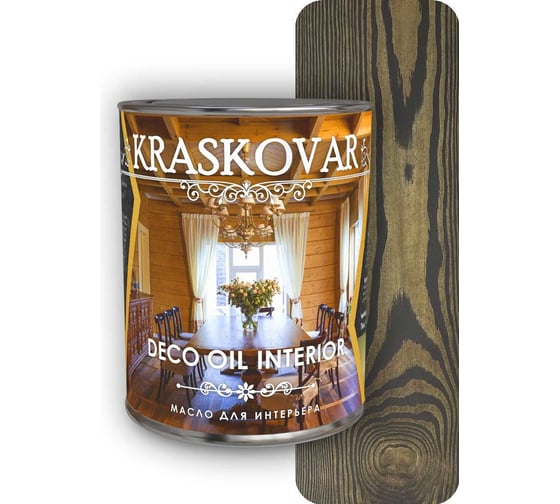 Изображение товара Масло для интерьера Kraskovar Deco Oil Interior эбеновое дерево 0,75л 1101