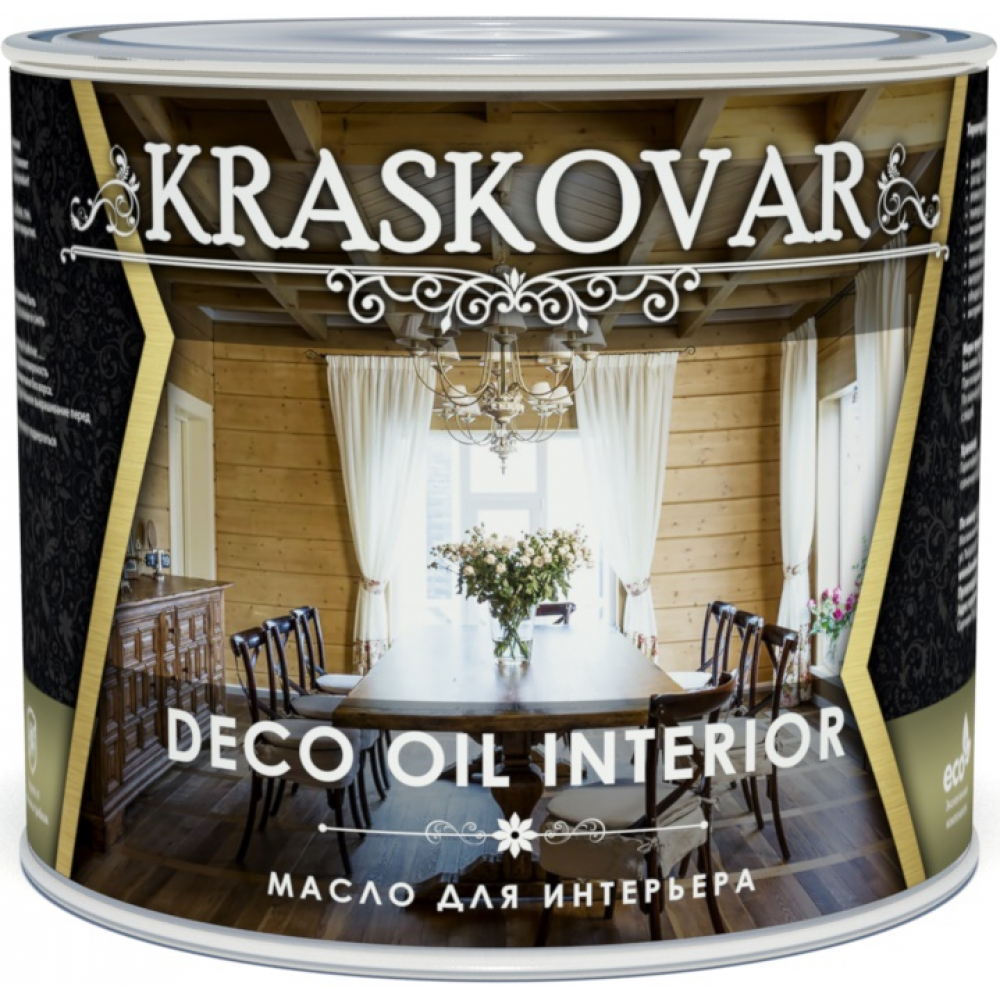 Масло для интерьера Kraskovar масло с твердым воском mighty oak белый 2 2 л