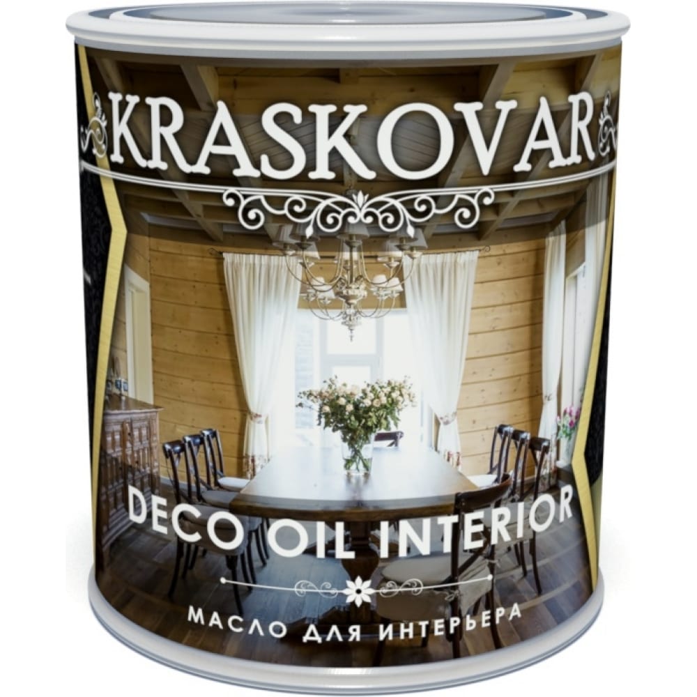 Масло для интерьера Kraskovar масло для фасада kraskovar deco oil fasade белый 5 л 1162
