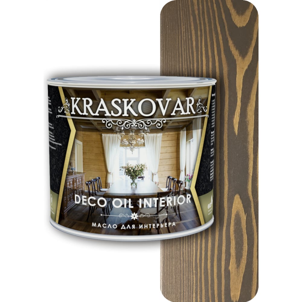 масло для интерьера kraskovar deco oil interior палисандр 0 75л Масло для интерьера Kraskovar