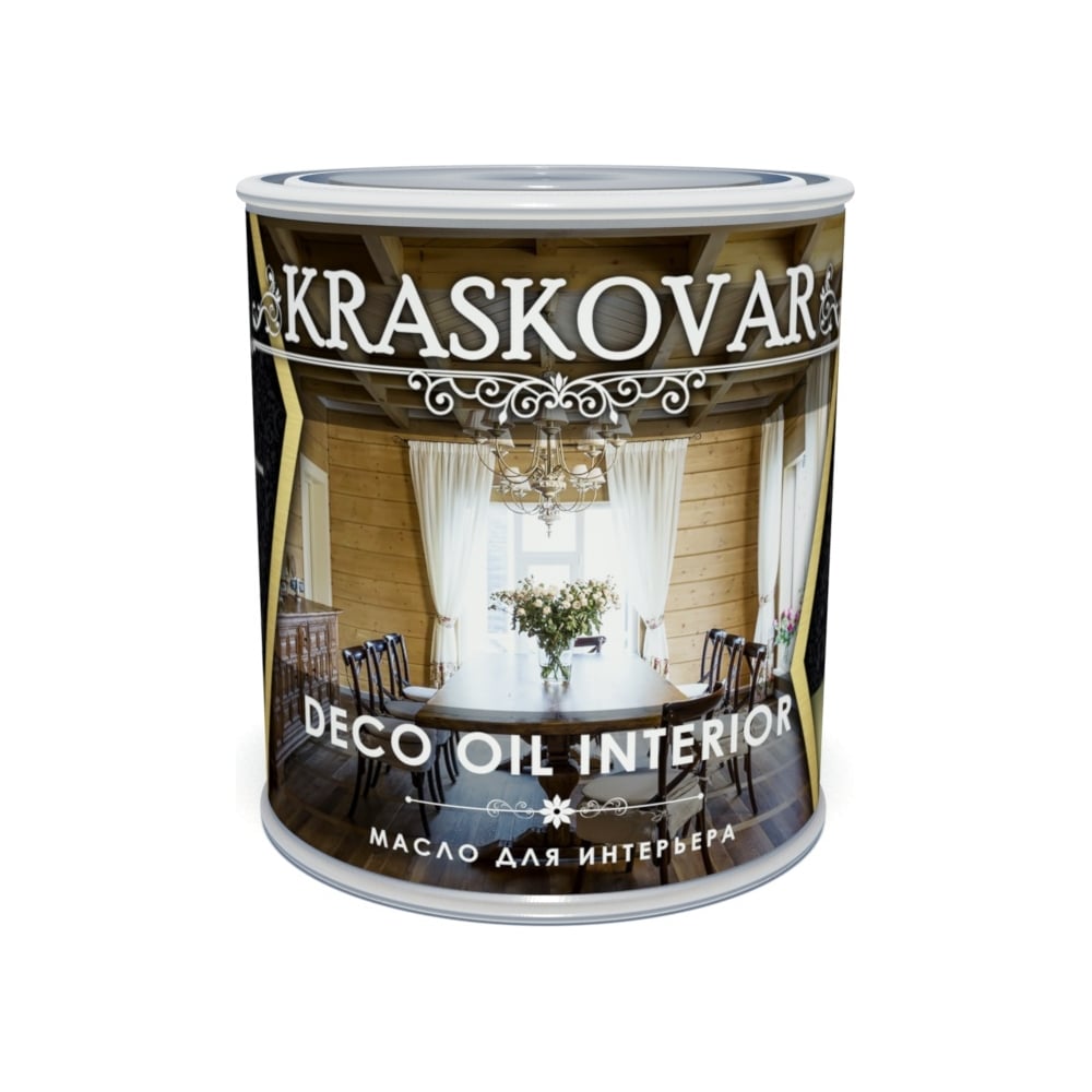 фото Масло для интерьера kraskovar deco oil interior орех 0,75л 1098