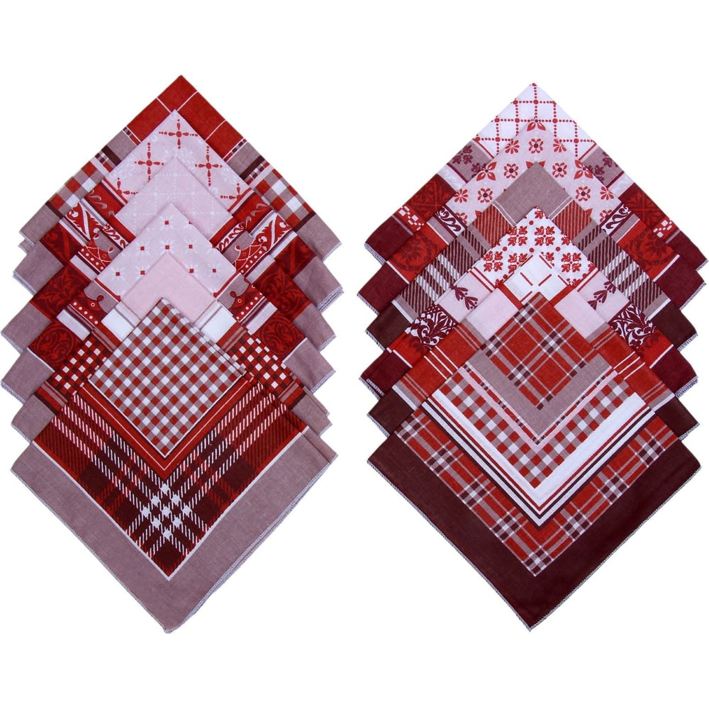 Изображение товара Платки носовые Этель мужские 30х30 см, наб. 12 шт, коричневый