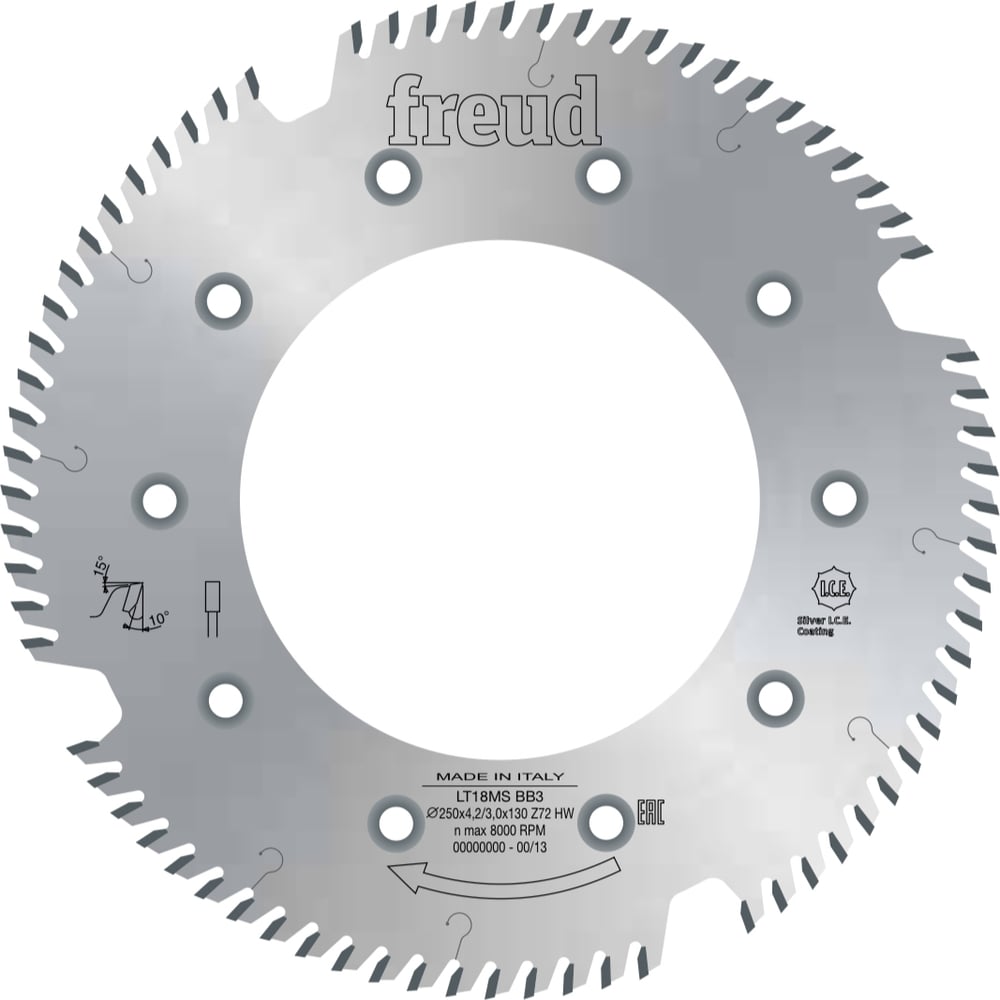 Изображение товара Пила дисковая 250x4.2x130 мм Z72 HM Freud LT18MS BB3