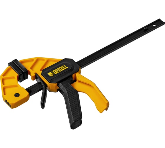 Изображение товара Струбцина Denzel f-образная, быстрозажимная, 150x55 мм, усиленный нейлоновый корпус 20501