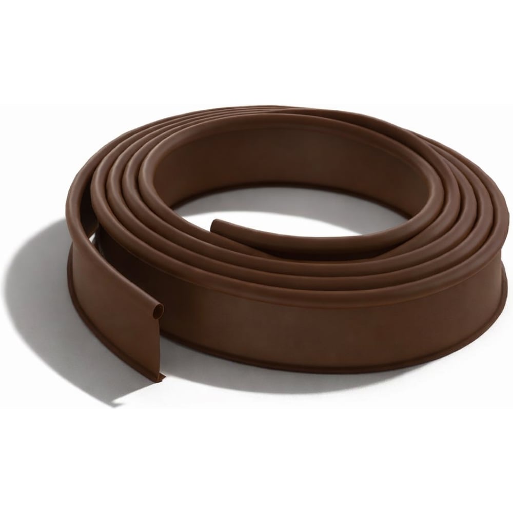 Изображение товара Бордюрная лента садова ГеоПластБорд ДЕКО 10 метров h 10 см, цвет коричневый 748729005.10.К