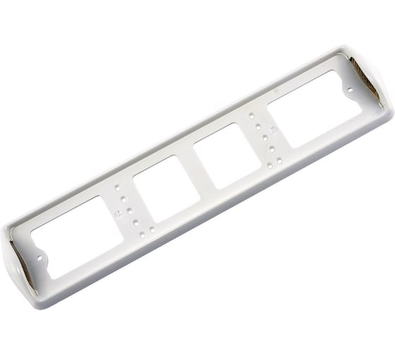 Изображение товара Пластмассовая рамка номерного знака DolleX с подсветкой боковой белая SPL-54