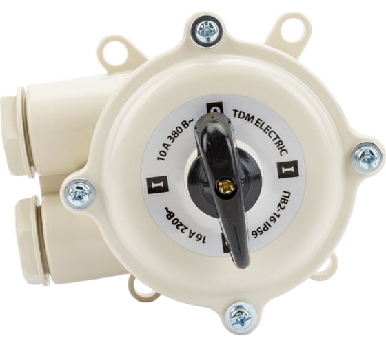 Изображение товара Пакетный выключатель TDM ELECTRIC ПВ2-16 2П 16А 220В IP56 SQ0723-0006