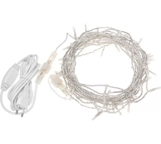 Изображение товара Гирлянда-нить NEON-NIGHT ПВХ flashing 10 м, прозрачный ПВХ, IP44, 75LED белые, 230 В 305-525