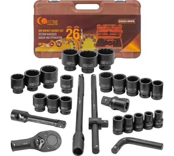 Изображение товара Набор инструментов ударных FORSTIME 26пр. 3/4" (12гр.) FT-68262-9MPB(57690)