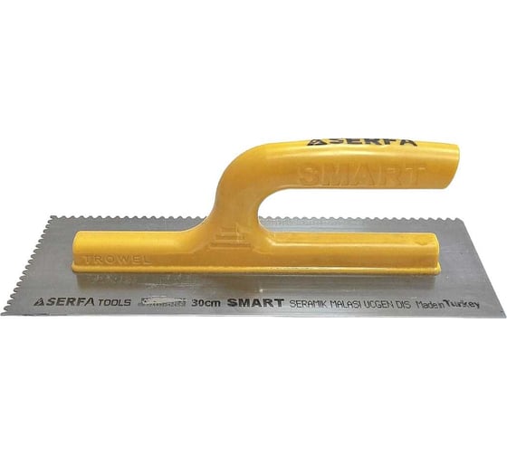 Изображение товара Гладилка Serfa треугольный зуб, с пластмассовой ручкой 30 см smart 265