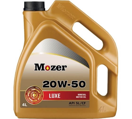 Изображение товара Моторное масло Mozer Luxe SAE 20w-50 API SL/CF, канистра 5 л 4603269