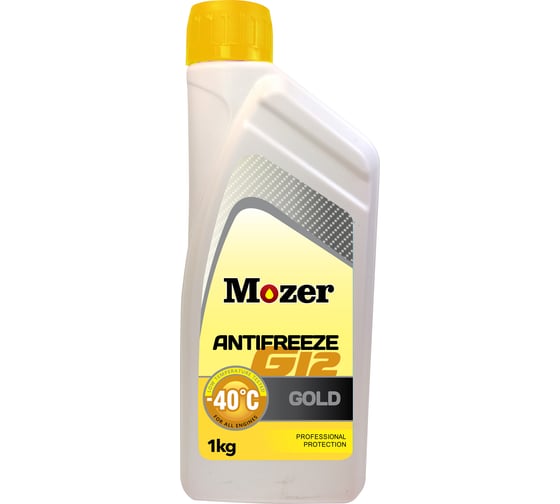 Изображение товара Антифриз Mozer G12 GOLD желтый, канистра 1 кг 4606512