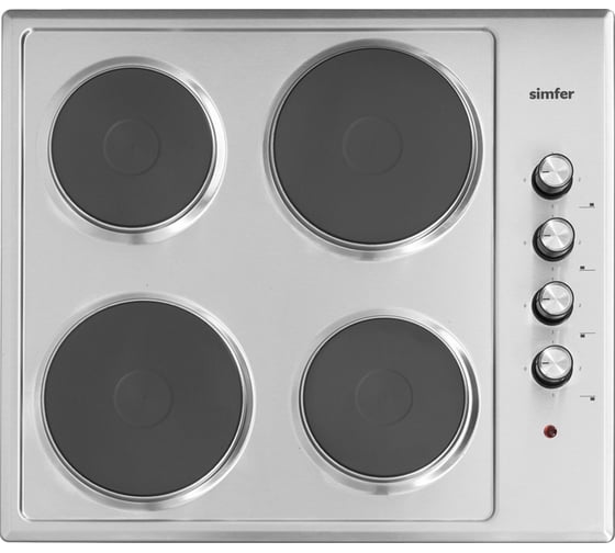 Изображение товара Электрическая варочная панель Simfer нержавеющая сталь, 4 конфорки H60E04M011