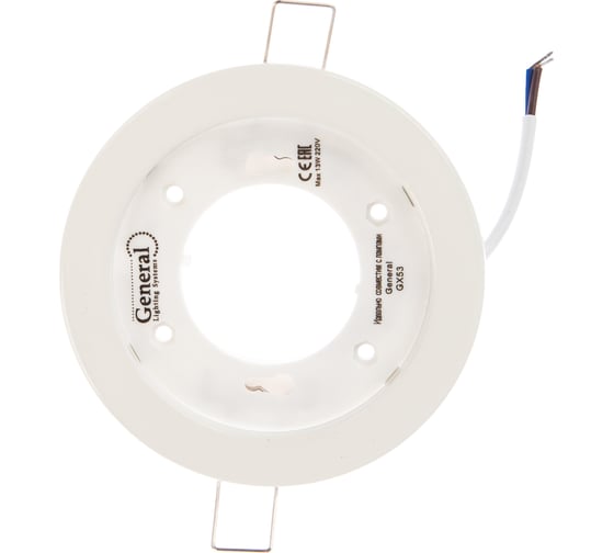 Изображение товара Встраиваемый светильник General Lighting Systems с термокольцом GX53, 100х18мм, IP20, белый, 10шт GCL-10GX53-H18-W 689120
