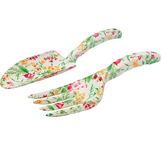 Изображение товара Набор садовых инструментов с цветочным рисунком Четыре сезона совок, грабельки 64-0010