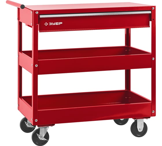 Изображение товара Инструментальная тележка ЗУБР 1 ящик + 2 полки, 737x383x785 мм 38912