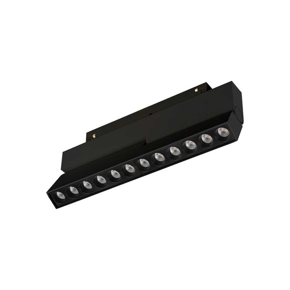 Изображение товара Светильник трековый Arlight MAG-ORIENT-DOTS-FOLD-S230-12W Warm3000 черный встроенные светодиоды